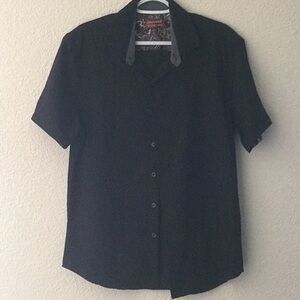 Consequence black button up